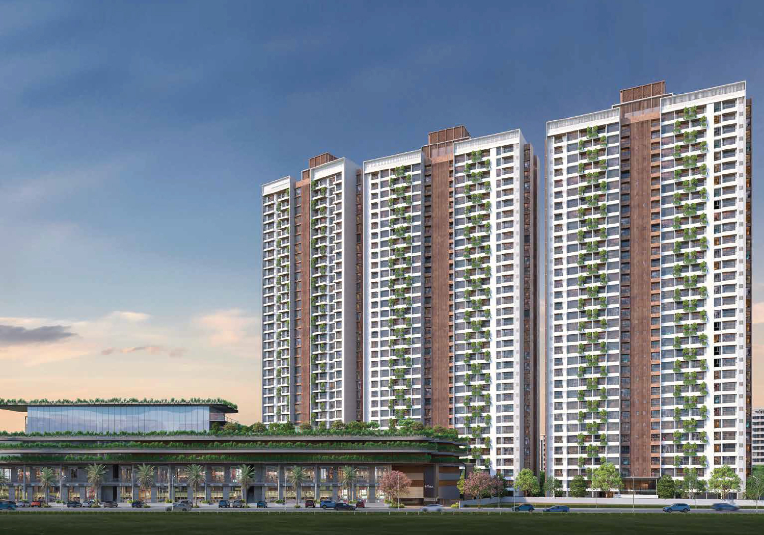 Exterior view of Austin Yana &mdash; photo gallery, images, brochure, amenities, cost sheet, price breakup, availability details, RERA number, RERA certificate, possession date, layout plan, logo, floor plan, master plan, and location map showcasing project highlights and features.